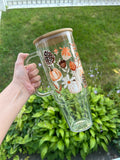 Hello Autumn 40oz Clear Glass Tumbler