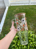 Pumpkin Spice 40oz Clear Glass Tumbler