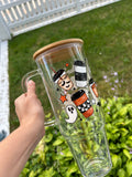 Spooky Coffee 40oz Clear Glass Tumbler