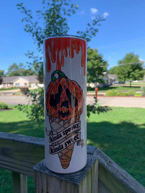 Kinda Spooky Kinda Sweet Tumbler, 20oz Tumbler, Spooky Tumbler