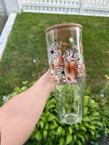 Pumpkin Spice 40oz Clear Glass Tumbler