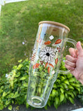 Pumpkin Spice 40oz Clear Glass Tumbler