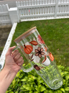 Cozy Season 40oz Clear Glass Tumbler